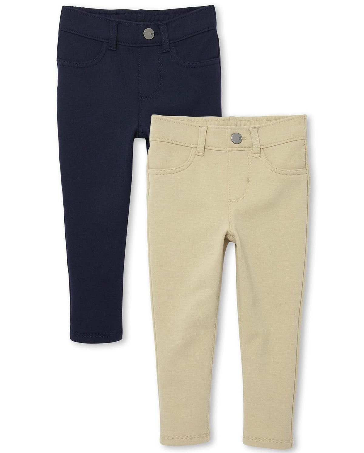 The Children's Place Paquete de 2 Jeggings para bebé y niña pequeña - 4 Años - Multi Clr