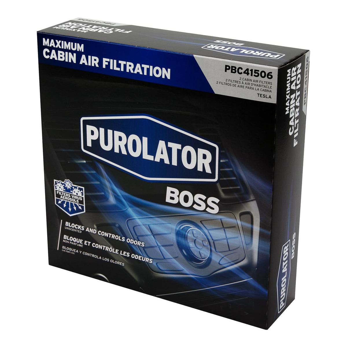 Purolator PBC41506 PurolatorBOSS Filtro de aire de cabina premium con frescura Febreze