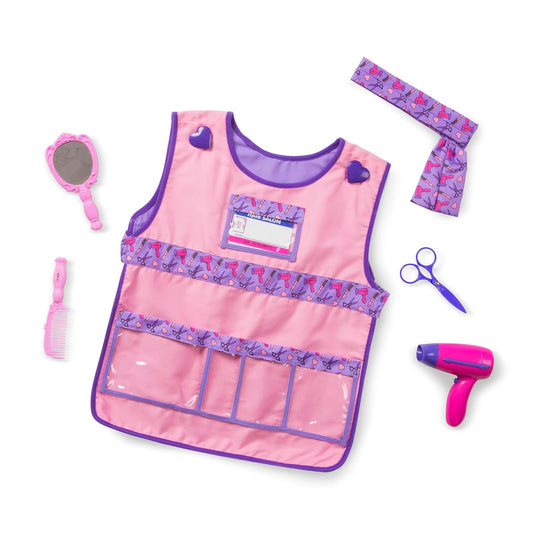 Melissa & Doug Disfraz de Estilista de Peluquería para Juego Imaginativo, Juego de Simulación (3-6 Años, 7 Piezas)