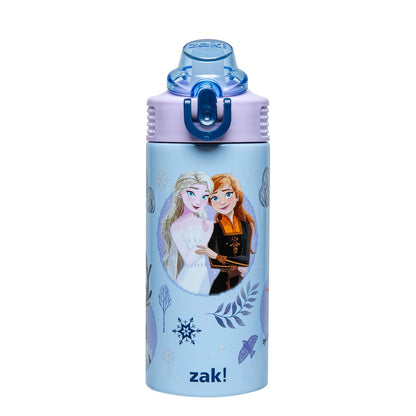Zak Designs Botella de Agua Infantil de Acero Inoxidable 14 oz - 0.4 Litros - Disney Frozen