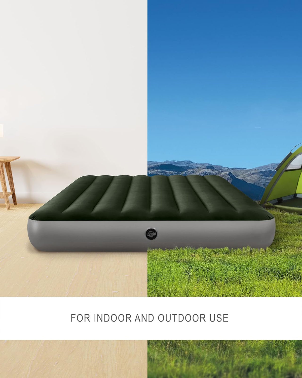 Intex 64108E Dura-Beam Colchón de Aire estándar Prestige: Fiber-Tech - Tamaño matrimonial, Altura de Cama de 10 Pulgadas, Capacidad de Peso de 600 Libras, Bomba se Vende por Separado