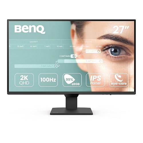 BenQ Monitor GW2790Q 27 Pulgadas 2K QHD Panel IPS HDMI Display Port Tecnologías para el Cuidado de la Vista