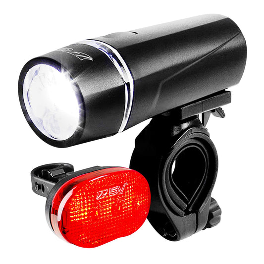 BV Juego de Luces para Bicicleta, 5 Faros LED superbrillantes, 3 Luces traseras LED, liberación rápida, Luces de Bicicleta para conducción Nocturna
