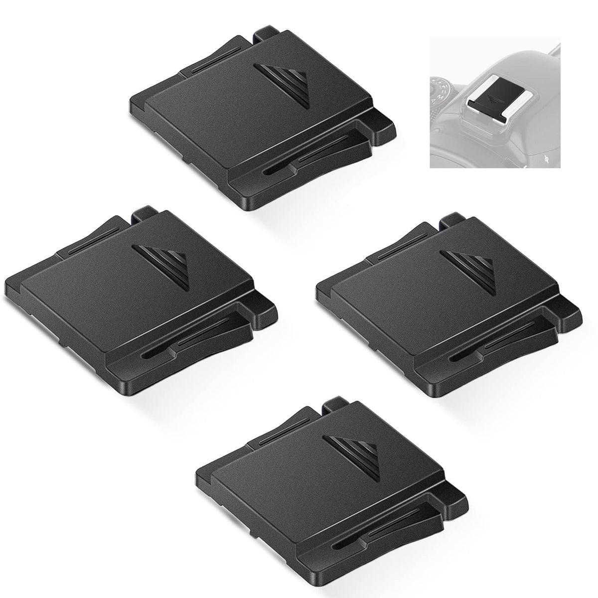 NEEWER 4 Piezas de Tapa de Zapata para Cámara Compatibles con Cámaras Canon EOS R5C R5 R6 RP R 7D Mark II 6D Mark II 5D Mark IV III 1D Mark IV M50 M5 Mark II Rebel T8i T7i Nikon Z9 Z7 D90 D7500