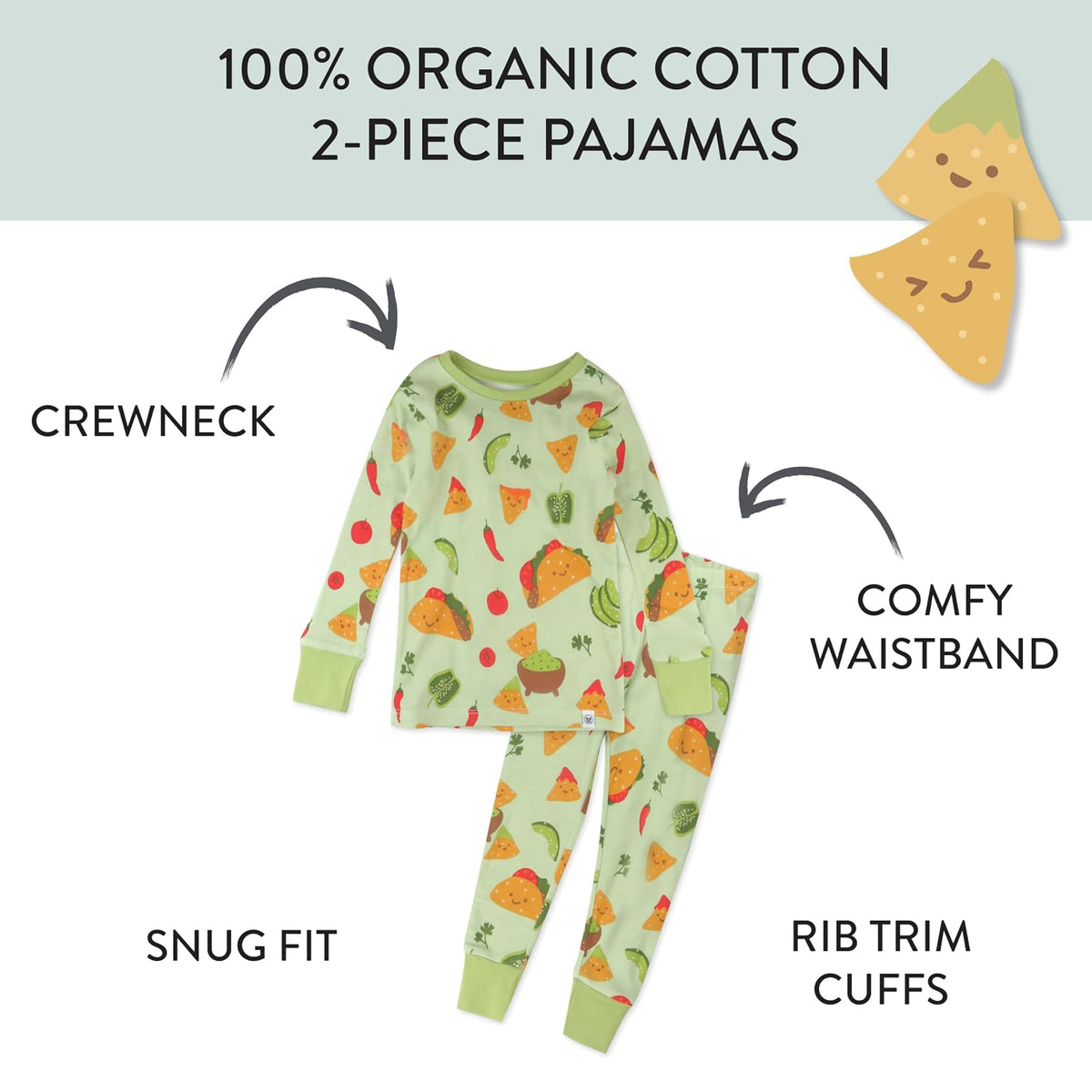 HonestBaby 2-Piece Pajamas Sleepwear Pjs 100% Organic Cotton for Baby, Toddler, Kids, Boy Juego de pijamabebés niños