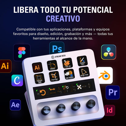 Elgato Stream Deck + White, mezclador y controlador