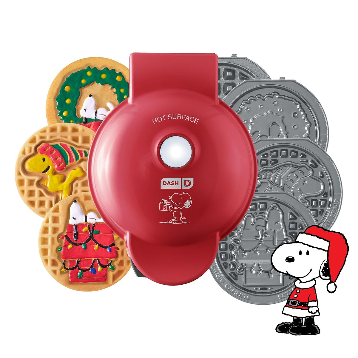 Peanuts x Dash MultiMaker Mini Maker System (4 placas: corona, casa Snoopy, Woodstock)