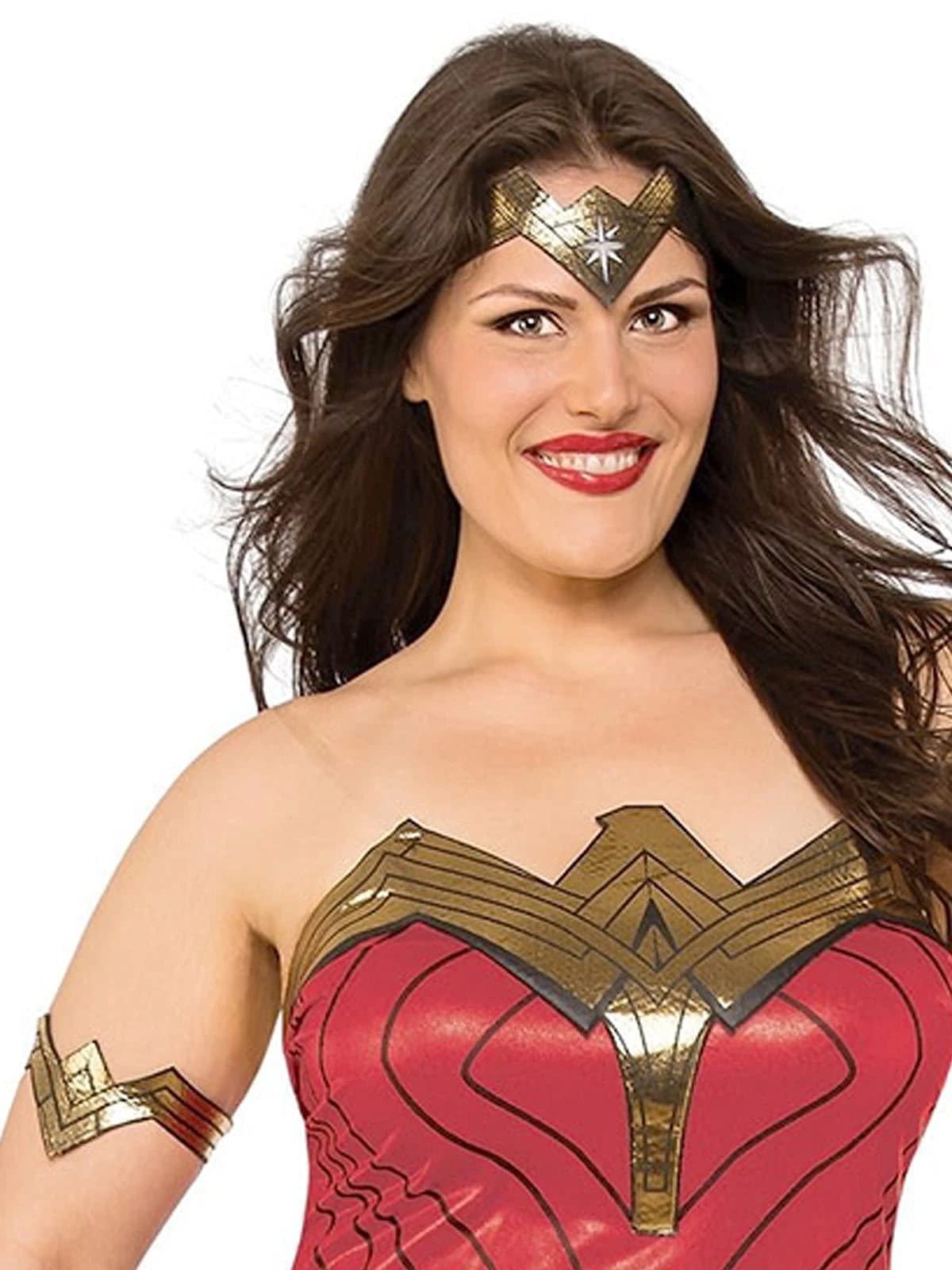 Rubies - Disfraz de mujer maravilla para adultos, talla grande, para fiestas temáticas y Halloween, Liga de la Justicia, talla grande, Como se muestra, Más