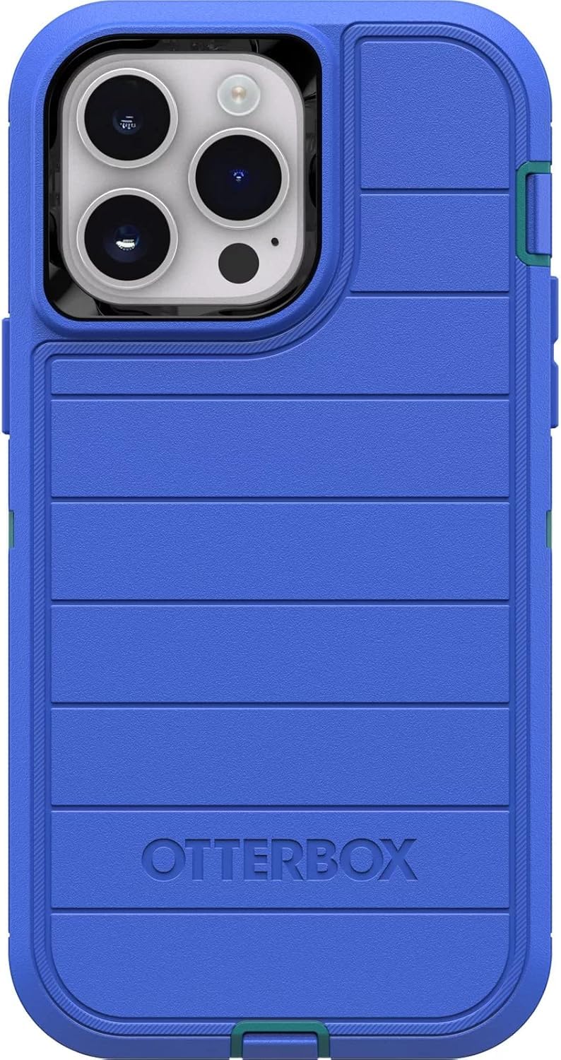 OtterBox DEFENDER SERIES SCREENLESS EDITION para iPhone 14 Plus - RAIN CHECK (Azul)