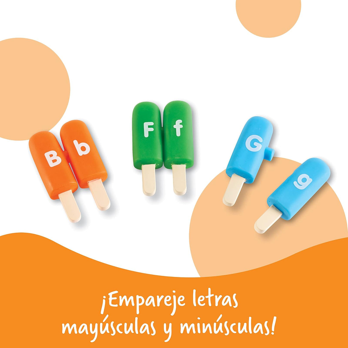 Learning Resources Smart Snacks Alpha Pops -26 Piezas, Edades 2+ Juguetes de Desarrollo Temprano, Abecedario para Niños, Comida de Juguete para Niños