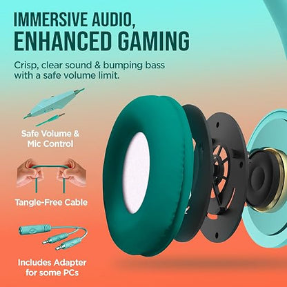 HyperGear Kombat Kitty Gaming Headset Green