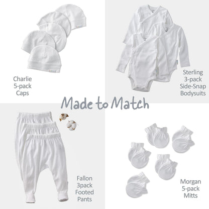 Butterblu Sterling - Paquete de 3 Mamelucos Tipo Kimono 100% algodón orgánico con Cierre Lateral para recién Nacidos y bebés, niños, Unisex