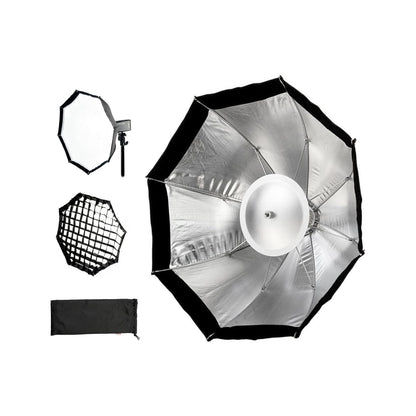GODOX AD-S7 Softbox Octagonal 48cm Tipo Paraguas para Flash Godox, Difusor de Luz con Grid Panal, Deflector Aluminio, Caja de Luz para Fotografia, Beauty Dish Plegable con Bolsa