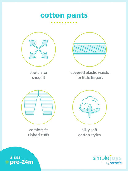 Simple Joys by Carter's Paquete de 4 Pantalones para bebé