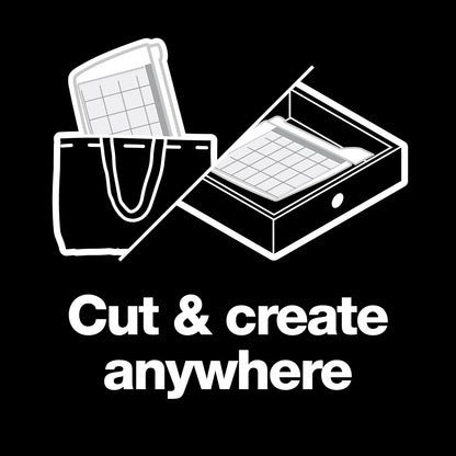 Fiskars SureCut - Cortador de papel portátil para carpetas de 3 anillos, longitud de corte de 9 pulgadas, papel de manualidades, cartulina y recortadora de fotos, herramienta para álbumes de recortes