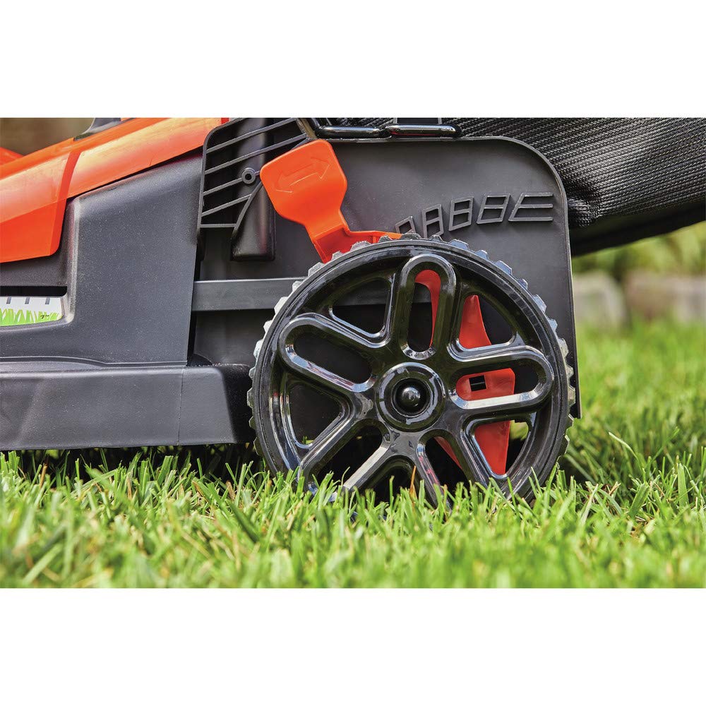 Black+Decker - Podadora eléctrica con manubrio de Bicicleta, 38 cm (15 Pulgadas), 10 A, con Cable (BEMW472BH)