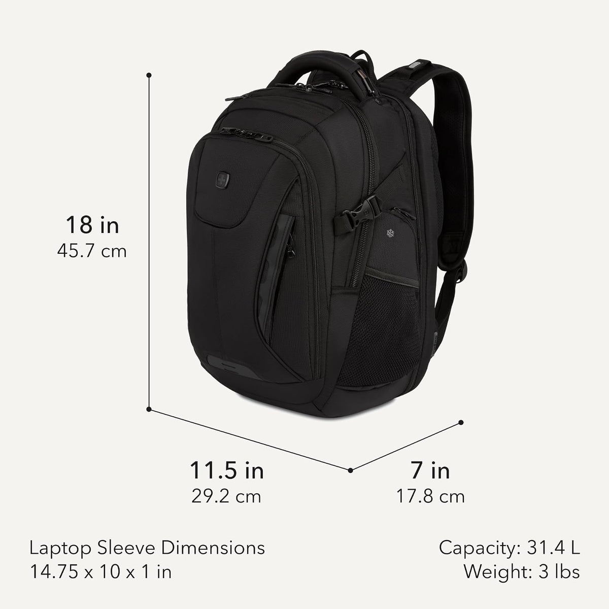 SWISSGEAR 5358 ScanSmart Laptop Backpack