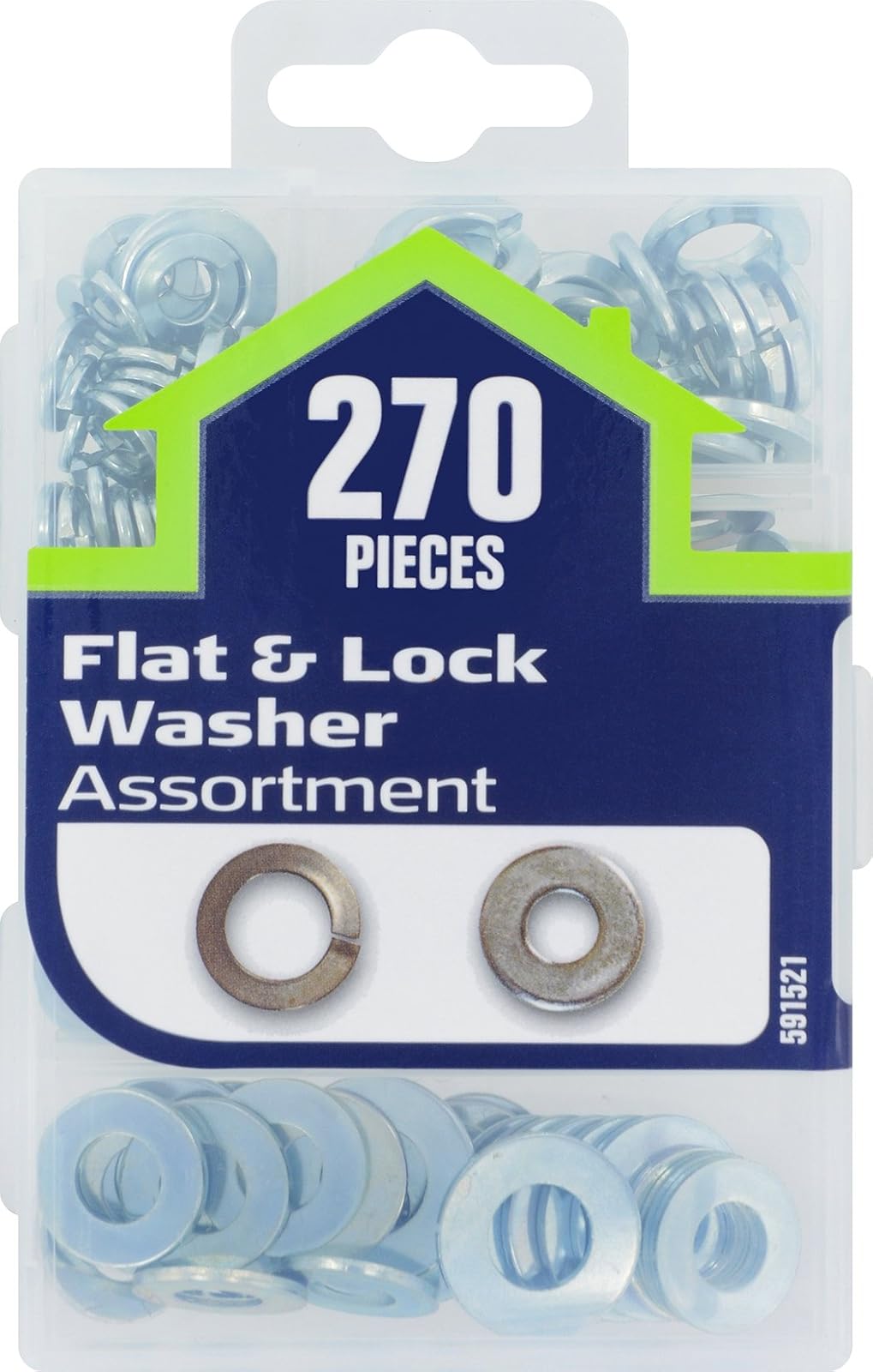 The Hillman Group 591521 Small Flat and Lock Washer Assortment, 270-Pack