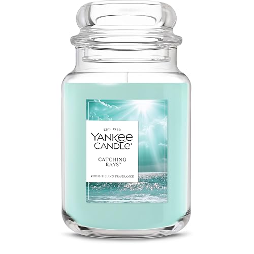 Yankee Candle - Vela perfumada en tarro grande con hasta 150 horas de tiempo de combustión, mezcla de cera de soja para una combustión más limpia y consistente, vela en tarro de 22 onzas con fragancia