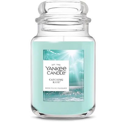 Yankee Candle - Vela perfumada en tarro grande con hasta 150 horas de tiempo de combustión, mezcla de cera de soja para una combustión más limpia y consistente, vela en tarro de 22 onzas con fragancia