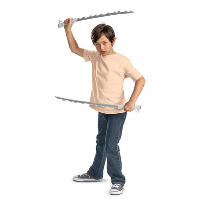 Accesorio Oficial Demon Slayer, Set de Espadas Dobles de Inosuke, Miden 66 cm