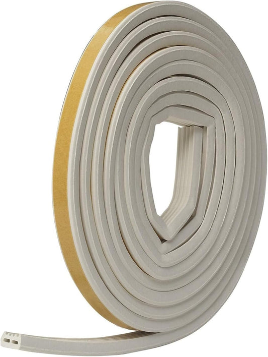 Frost King X-Treme Cinta de hule para burlete, 13 mm de ancho, 8 mm, 3.05 m de largo, acanalado acolchado, se adapta a huecos anchos, 1, Blanco