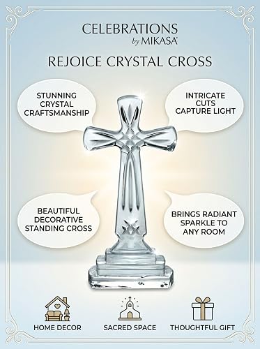 Celebrations by Mikasa Rejoice - Cruz de vidrio (9 pulgadas)