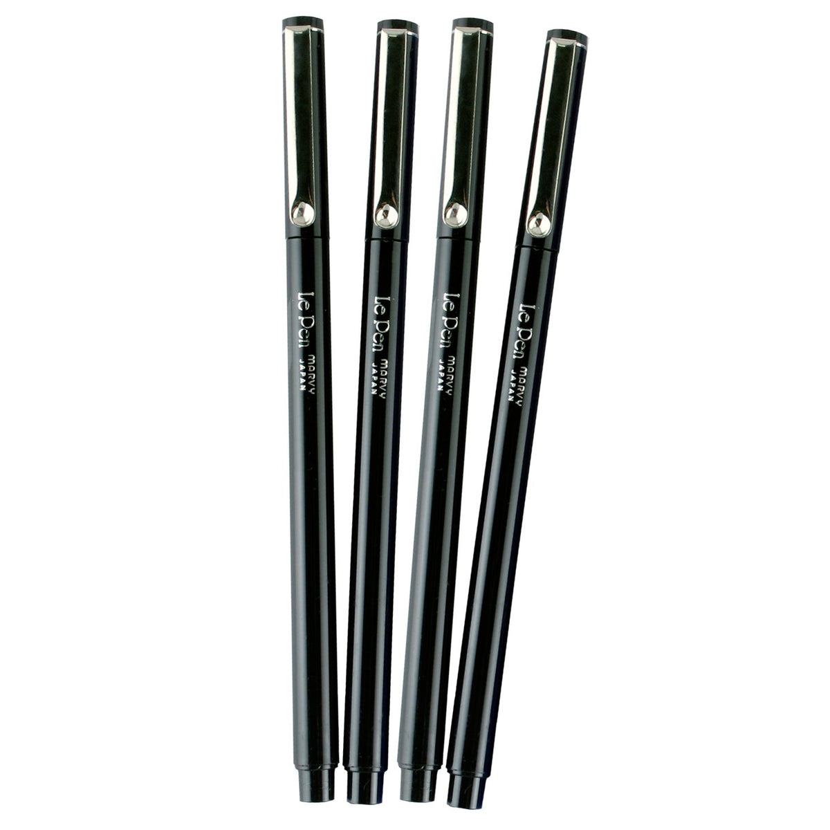 Uchida of America 4300-4B 4-Piece Le Pen Drawing Pen Set, 0.3 Point Size, Black