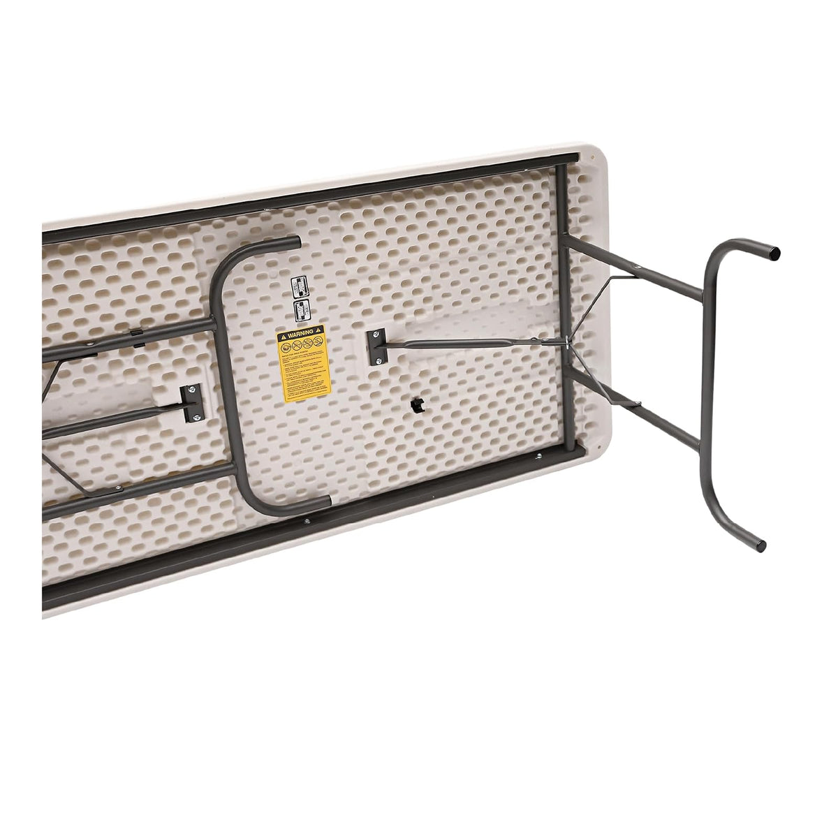 Mesa plegable Iceberg de 30" x 60", platino, serie Indestructible TOO 500 (HECHO EN EE. UU.)