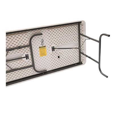 Mesa plegable Iceberg de 30" x 60", platino, serie Indestructible TOO 500 (HECHO EN EE. UU.)