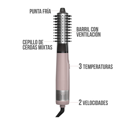 Remington Cepillo de aire wet2style ovalado para cabello humedo y seco as15a Rosado