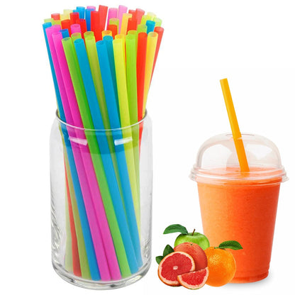 Concession Essentials Neon Jumbo 7.75 UN 500 - Popotes jumbo de neón de 7.75 pulgadas sin envolver 500 unidades (paquete de 500), multicolor neón (CENeon7.75 sin envolver, 500 CT)