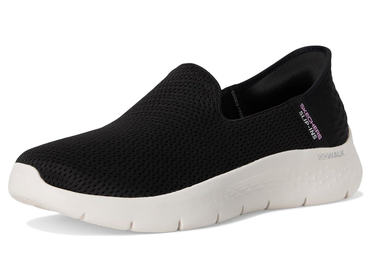 Skechers Go Walk Flex Mocasines Slip-ins sin Cordones para Mujer - 24.0 cm - Negro - Blanco