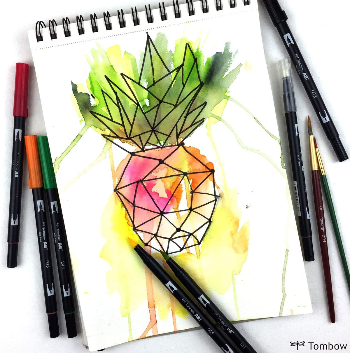 Marcador Creativo Dual Brush ABT Colores Primarios Punta Pincel Zebra México