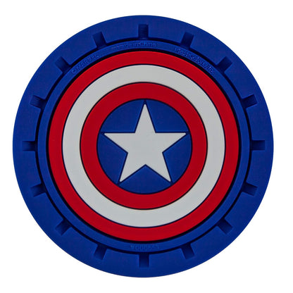 Plasticolor 000653R01 Marvel Captain America - Posavasos para Automóvil, camión, SUV, 2 Unidades, Color Azul