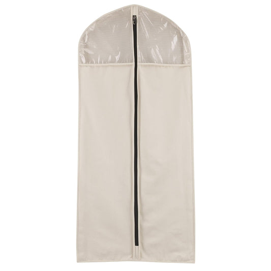 Household Essentials 3392-1 Cedarline Collection - Bolsa colgante para ropa, protector de vestido y traje, lona de algodón natural, color blanco roto