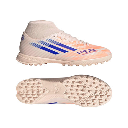 adidas F50 Sparkfusion Club Tacos de Futbol para Mujer, Color Naranja de Adulto