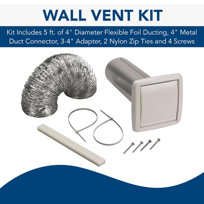 Broan-NuTone WVK2A - Kit de conductos flexibles de pared para ventiladores de ventilación, 10,16 cm