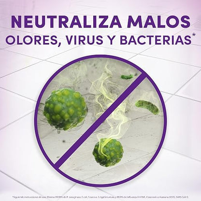 Fabuloso Limpiador Multiusos Líquido Frescura Activa Lavanda 6.2 L | Antiviral y Antibacterial. Limpiador Desinfectante que Brinda 24 Horas de Frescura