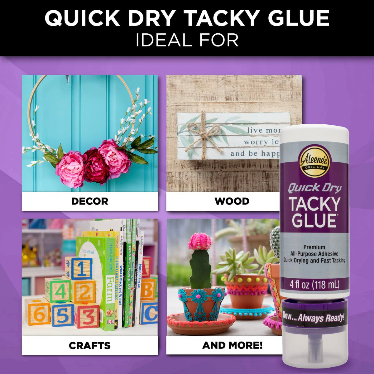 Aleene's 33147, Adhesivo de Secado rápido Tacky Always Ready, 118.29 ml