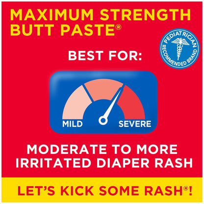 Boudreaux's Butt Paste Ungüento Tratamiento Sarpullido de Pañal Fuerza Máxima 4 oz