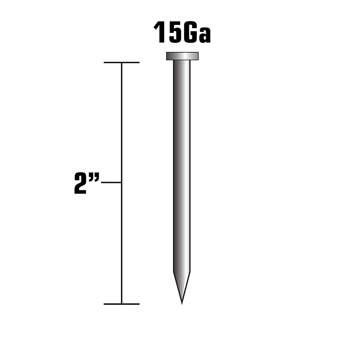 Metabo HPT Clavos de Acabado Galvanizados 2" x 15 GA 1000 unidades