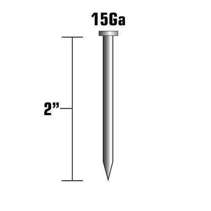 Metabo HPT Clavos de Acabado Galvanizados 2" x 15 GA 1000 unidades