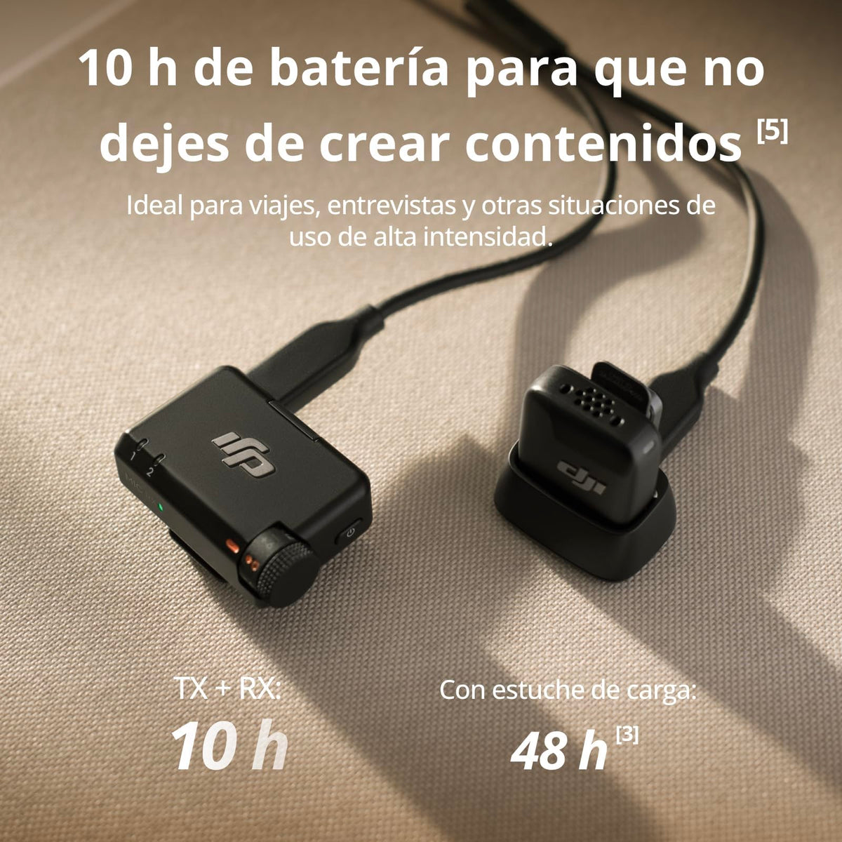 DJI Mic Mini (1 TX + 1 RX), micrófono inalámbrico, superligero, Audio de Alta Calidad, cancelación de Ruido, límite automático, para cámaras/iPhone/Android, Vlogs, Streaming, transmisión a 400 m