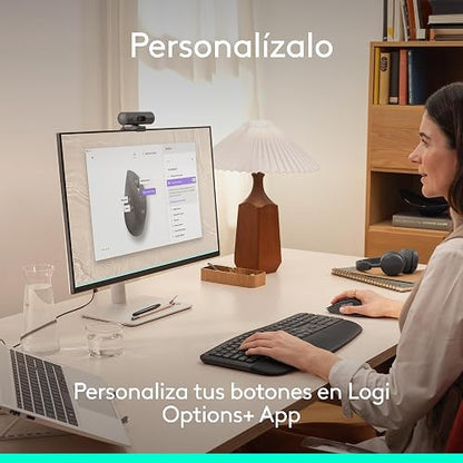 Logitech Signature Comfort Plus M850 L, Mouse inalámbrico, Bluetooth con Almohadilla para la Palma, clics discretos, autonomía de 24 Meses, Botones Personalizables, Windows, Mac y iPad - Negro