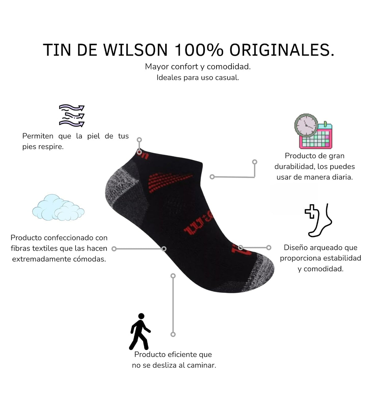 Wilson 10 Piezas Tin para Niños, color Negro/Oxford, Talla CH (18-19 CM), 8818