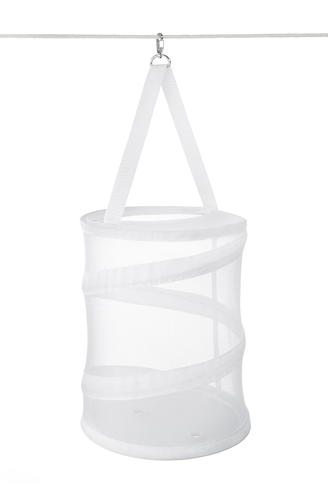 Whitmor - Pinzas de Madera Natural para Ropa, 100 Pines, Blanco, Clothespin Bag, 1