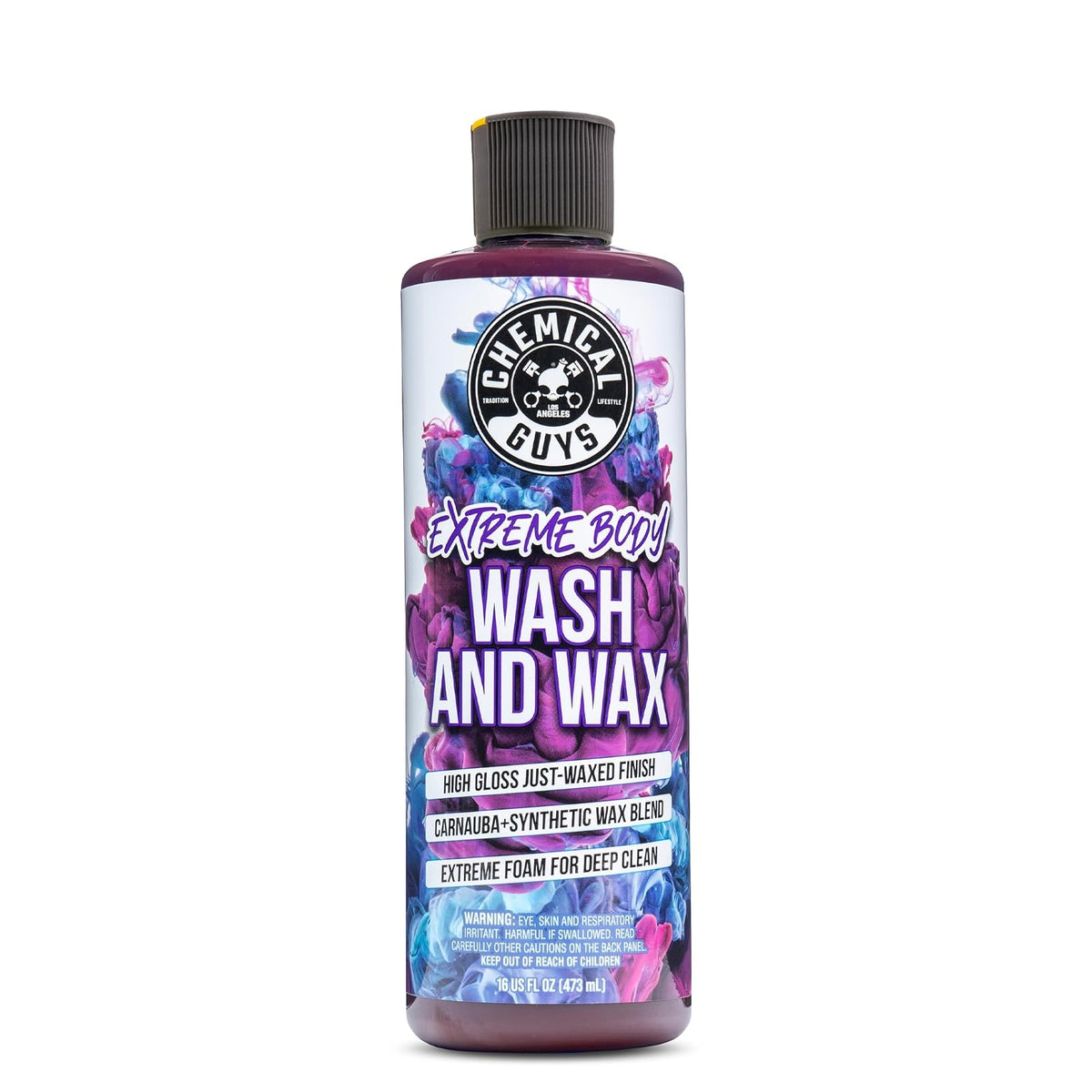 Chemical Guys Extreme Bodywash & Wax Jabón Espumoso para Autos - 16 oz - Jabón