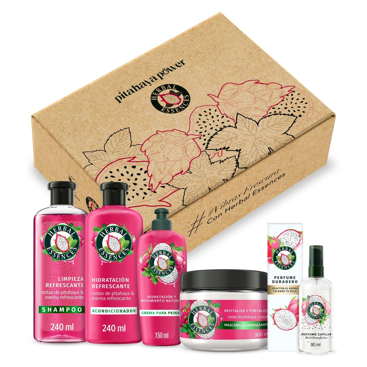 Herbal Essences VIBRAS FRESCURA Kit Exclusivo Pitahaya & Menta