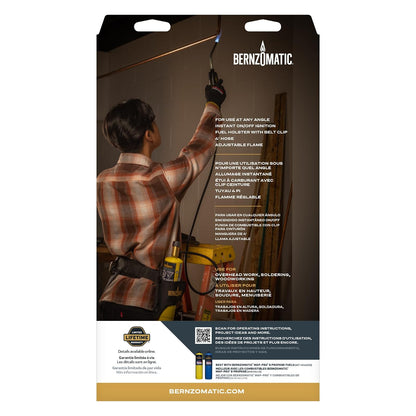 Bernzomatic BZ8250HT - Antorcha de manguera de alcance, con funda incluida para recipiente de combustible, color rojo